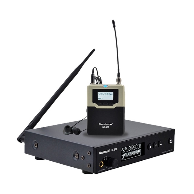 BS-560 Single Channel Monitoring Sound Earphone Wireless In Ear Monitors Professional System