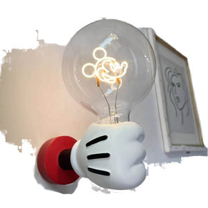 Lampada da Parete Moderna a Forma <span class=keywords><strong>di</strong></span> <span class=keywords><strong>Topolino</strong></span>, Luce Notturna Minimalista per Cameretta dei Bambini, Applique Creativa Personalizzata - Product Image 4