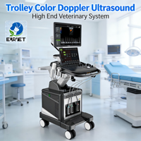 Échographe Doppler Couleur Vétérinaire Haute Performance EURVET sur Chariot avec Logiciel Vétérinaire Professionnel 4D