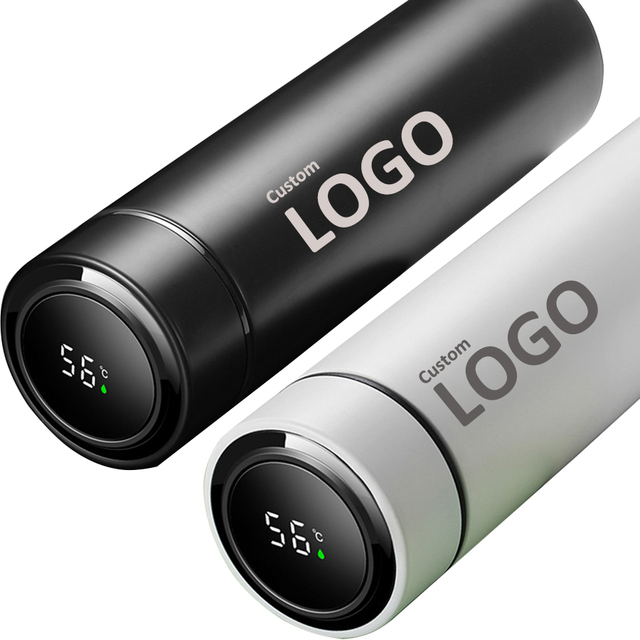 500ml LED Temperature Display Smart Thermos Water Bottle Stainless Steel Filter Infuser IPX7 Waterproof 8-12 Hours Drinkware