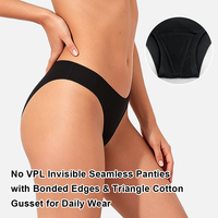Culotte taille basse ultra-fine personnalisée découpée au laser, sans trace, anti-camel toe, grande taille, sans couture pour femme