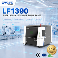 LF1390 Mesin Pemotong Laser Serat 1300*900Mm 1000W 15000W, Drive Ganda Presisi Tinggi Ukuran Kecil