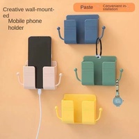 Support mural multifonctionnel pour téléphone portable, support adhésif pour télécommande et boîte de rangement en plastique durable