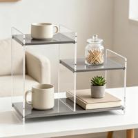 Factory Wholesale Custom Acrylic Desktop Shelf Book Display Rack Multipurpose Tabletop Decor Stand Storage Rack Desktop Shelves