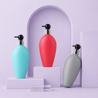 Flacon pompe en plastique réutilisable pour shampoing, savon liquide et gel douche, 500 ml, écologique, élégant et luxueux, pour soins personnels