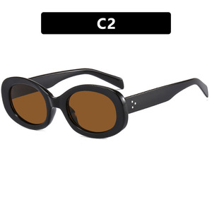 3535 Simple and Personalized Oval <b>Sunglasses</b> for Women and Men Retro Trendy Street Photography Driving Beach <b>Sunglasses</b> - Product Image 4