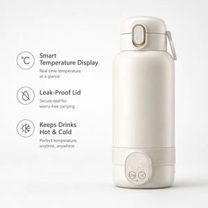 Wholesale <b>Portable</b> Smart Baby Milk Warmer Bottle, Digital Temperature Display Leakproof Travel <b>Electric</b> Breastmilk <b>Heater</b> Flask - Product Image 1