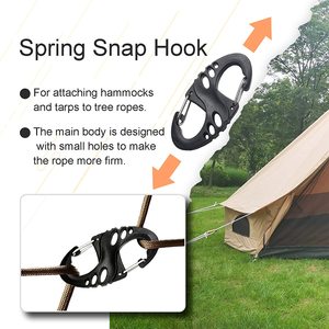 Anahtarlıklar klip S karabina Biners plastik yaylı kancalar toka açık Paracord arazi Yard anahtarlık anahtarlık klipler DIY zanaat kitleri - Product Image 4