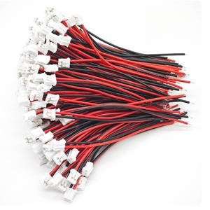 Câble terminal à tête unique Ph2.0mm-2P pour alimentation de batterie et séquence de connecteurs FPC, noir-rouge et rouge-noir, 20-500mm - Product Image 1