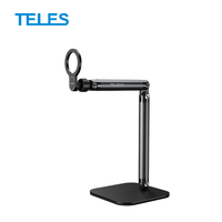 TELESIN 2026 Nouveau support de téléphone pliable magnétique en alliage d'aluminium anti-corrosion réglable pour bureau, lit et diffusion en direct