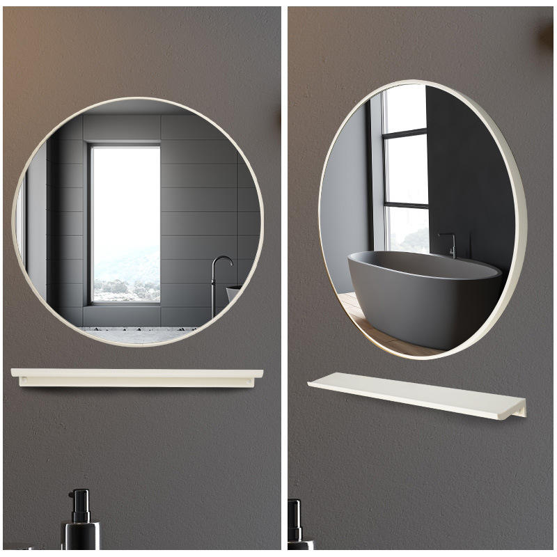 Gallery Detail: Modern Scandinavian Punch Free Bathroom Vanity Mirror Self Adhesive