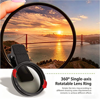 Objectif CPL universel à clipser de 52 mm, filtre polarisant rotatif pour téléphone portable, élimine les reflets, photographie de paysage, vlog