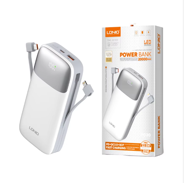 LDNIO PQ20 Large Capacity 20000mAh Outdoor Portable Power Bank for Phone 15 14 13 Por Max Laptop