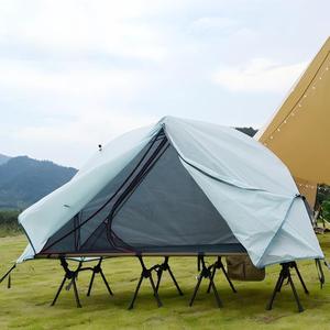 Cama de Campaña Plegable de Aluminio para 1 Persona con Toldo Impermeable para las 4 Estaciones, Cama Elevada Resistente para Acampar y Tienda de Campaña Impermeable - Product Image 4