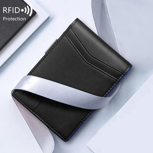 Portefeuille fin pour homme avec pince à billets RFID, porte-cartes minimaliste pour poche avant, porte-cartes de crédit en <span class=keywords><strong>fibre</strong></span> de carbone - Product Image 5