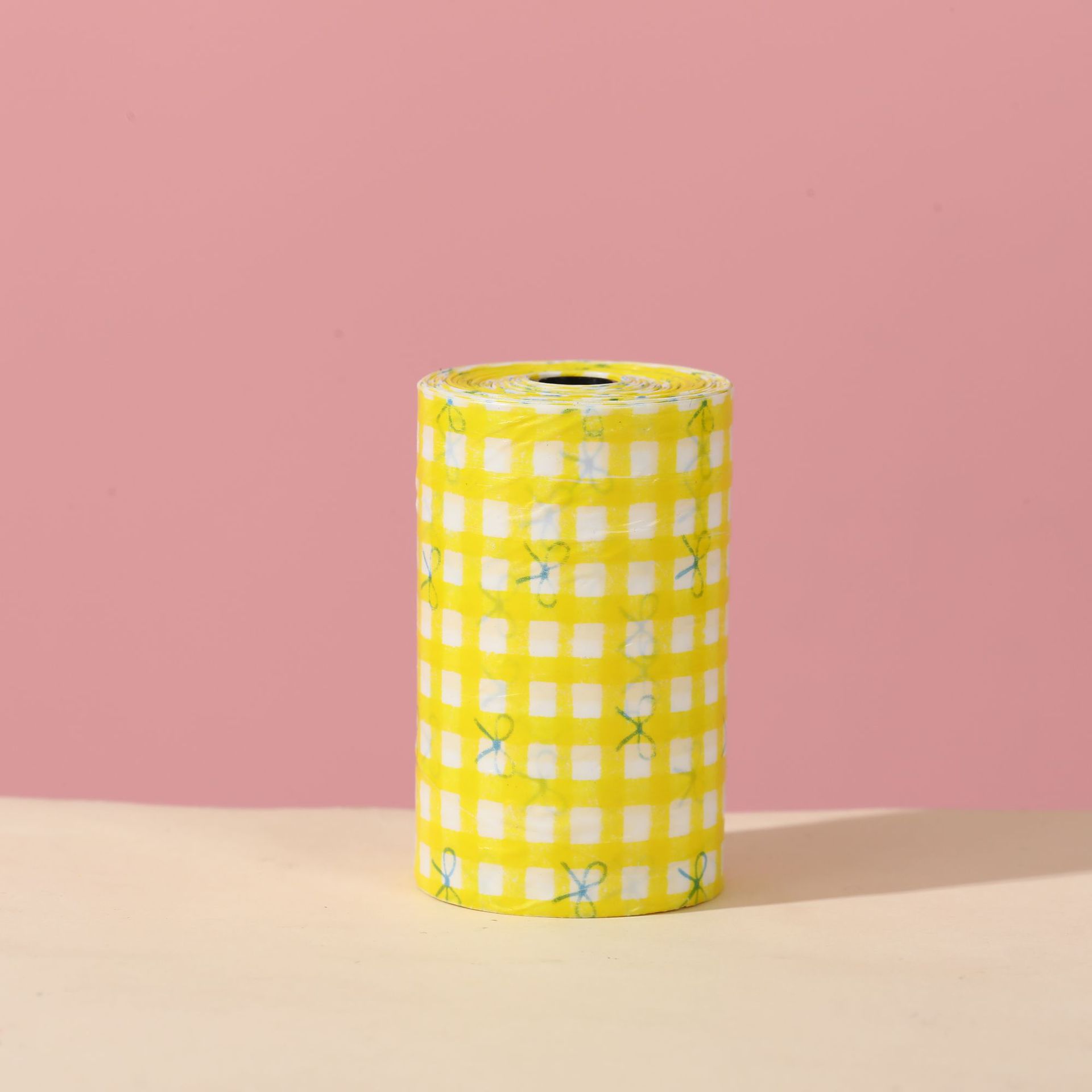 Lazo a cuadros amarillo [seda de 2,0 mm, 20 cordones]