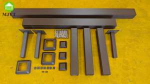 Cercas de aluminio personalizadas y modernas para piscinas, cercas de jardín con iluminación, cercas de delimitación DIY. - Product Image 4