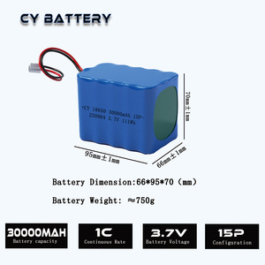CY Custom ized 18650 1 S12P 3,7 V 30000mAh Wiederauf ladbarer Lithium-Ionen-Akku für digitale Produkte - Product Image 2