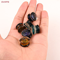 Meilleures ventes : Dilatateurs d'oreille en verre plaqué argent faits à la main, Tunnels, Gauges, Flesh Plug, Bijoux de mode, Piercings