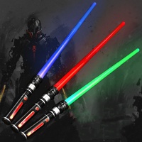 Épée laser rétractable 2-en-1 Star Wars transfrontalière avec éclairage LED RGB
