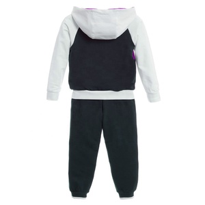 Chándal personalizado de alta calidad para niños, unisex, invierno y otoño, sudadera polar con capucha, pantalones para correr con logotipo, bloque de colores - Product Image 2