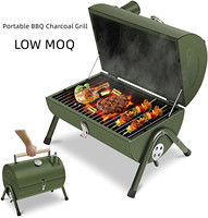 Picnic Camping fumatore Barbecue griglie griglia a carbone per Barbecue portatile in acciaio inossidabile addensato