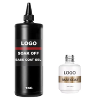 Vente en gros de vernis à ongles en gel à base de caoutchouc 1kg, recharge de couche de finition de marque privée de qualité de salon, utilisation professionnelle