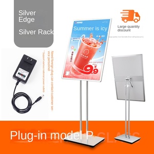 Ngoài trời khung nhôm LED sáng biển quảng cáo Bảng hiển thị hộp Đèn sàn Áp phích giá cho cửa Công Khai & tuyển dụng hiển thị - Product Image 6