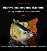 Leurre Artificiel Rigide Multi-Segmenté LOVITA Factory 7 10cm en ABS, Simulation de Poisson d'Eau Douce Bionique, Sans Hameçons