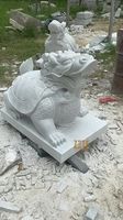 Statue de dragon et de tortue chinoise sculptée traditionnelle en pierre de marbre et de granit, avec pierre naturelle et surface polie