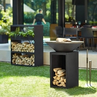 Fabricant Chinois de Grils de Cuisson Extérieure Cuisines de Jardin Foyer en Acier Corten Rouillé Barbecue Robuste
