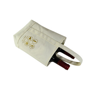 Vietnam personnalisé LOGO impression Sublimation coton vierge toile fête mariage cadeau vin sac pour bouteilles de vin - Product Image 3