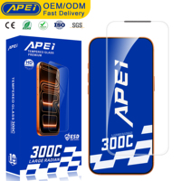 APEI 3D Gehard Glas Schermbeschermer Volledige Dekking Randloos 300C Groot Gebogen Schermbeschermer voor iPhone 17 16 15 Pro Max