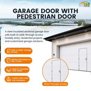 <span class=keywords><strong>Porte</strong></span> de <span class=keywords><strong>garage</strong></span> de style ferme/entrepôt avec <span class=keywords><strong>porte</strong></span> traversante, <span class=keywords><strong>porte</strong></span> <span class=keywords><strong>sectionnelle</strong></span> en acier isolée en PU, surface finie, ensemble de quincaillerie - Product Image 2