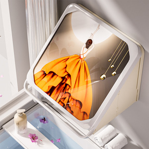 Wall Mounted Storage Box Rectangle Foldable Clothing Organizer For Bathroom Shower Room - Product Image 1
