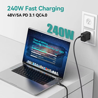 Câble USB 5 C vers Type C 240W 8K 60Hz 80 Gbps Thunderbolt 3 4 5 pour charge rapide et transfert de données pour iPhone 15 16 17 Pro Max, ordinateur portable et tablette