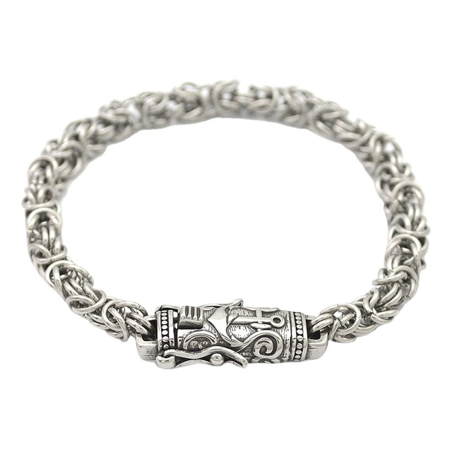 Wholesale Customization Fashion Accessories Retro Titanium Steel Punk Style Anchor Buckle Stainless Steel Jewelry Bracelet