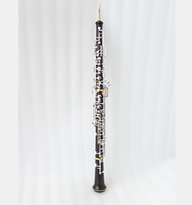 Oboe Chino Profesional de Nivel Profesional, <span class=keywords><strong>Cuerpo</strong></span> de Ébano Envejecido, Plateado, Llaves Doradas, en Do Bemol y Mi, Incluye Estuche - Product Image 1