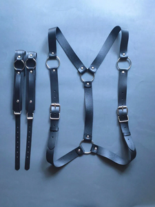 <span class=keywords><strong>Cage</strong></span> de bondage en cuir PU sexy pour hommes, harnais sculptant ceinture de poitrine réglable, lingerie érotique - Product Image 3