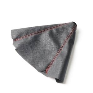 Housse universelle en cuir pour pommeau de levier de vitesse de voiture, points rouges, pliable, points noirs brillants - Product Image 1