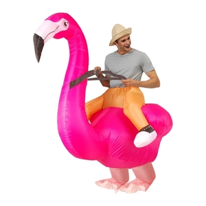 Disfraz inflable de flamenco Disfraz inflable <span class=keywords><strong>para</strong></span> adultos Disfraz divertido de Halloween Navidad Explotar - Product Image 2
