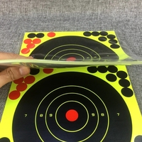 Autocollant cible de tir adhésif fluorescent jaune de 8 et 10 pouces pour l'entraînement au tir, idéal pour les pistolets, les armes à feu et les fusils à billes d'airsoft