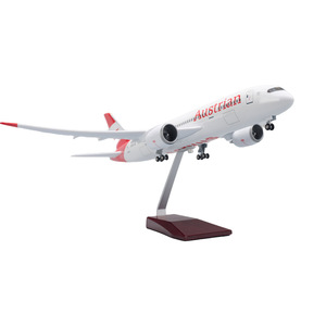 Modelo de Avión <span class=keywords><strong>Boeing</strong></span> <span class=keywords><strong>787</strong></span> Austriaco de 43 cm con Luces LED, Avión de Metal Fundido a Presión, Regalo de Aviación para Decoración de Escritorio - Product Image 1