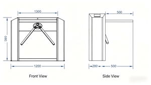 SAIKOEAS 304 Acero inoxidable trípode automático torniquete RFID código <span class=keywords><strong>QR</strong></span> lector de tarjetas de reconocimiento facial para gimnasio Oficina Control de acceso - Product Image 6