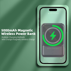 20W PD + 15W 5000mAh ธนาคารพลังงานแม่เหล็กไร้สายชาร์จได้หลายวิธียอดนิยมบางเฉียบแม่เหล็ก ABS - Product Image 6