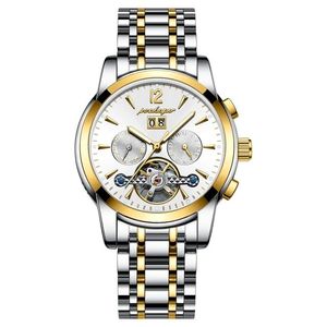 POEDAGAR 1406 Montre automatique mécanique de luxe pour homme avec tourbillon, diamètre 41 mm, bracelet en acier inoxydable, étanche 30 m, style business - Product Image 1