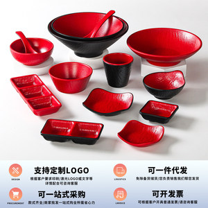 จานเมลามีนสีแดง 124510 จานตื้นทนทานสำหรับอาหารโรงแรม กาแฟ ชา - Product Image 5