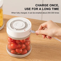 Récipient de stockage de nourriture en verre sous vide intelligent rechargeable et scellé pour ustensiles de cuisine