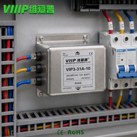 VIIP VIP3-31A-10(B031Q0946) 3-Phase Insert Mount EMI Filter Power Quality Improvement for Industrial Motor Control