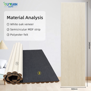 Paneles Acústicos Semicirculares <span class=keywords><strong>de</strong></span> PVC con Chapa <span class=keywords><strong>de</strong></span> Madera Flexible, Tipo MDF, para Sala <span class=keywords><strong>de</strong></span> Estar y Dormitorio <span class=keywords><strong>de</strong></span> Hotel, Resistentes al Fuego y Ecológicos - Product Image 2